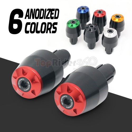 Red cnc bar end sliders - end, storm