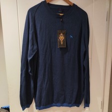 One True Saxon Jumper Crew Neck  Men’s Size XL Blue Cotton - Gift Never Used
