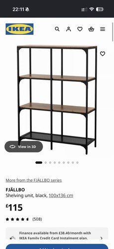 Ikea fjällbo shelf shelving - fjÄllbo, 4-shelf