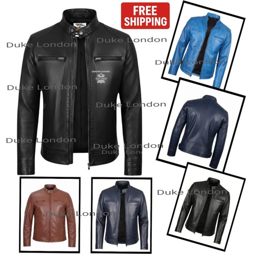 Men leather jacket cafe - jacket,