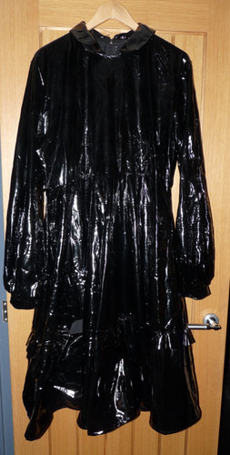 Shiny black pvc long sleeve - pvc,