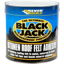 904 Roof Felt Adhesive | Everbuild Black Jack | Weatherproof Protection 1L