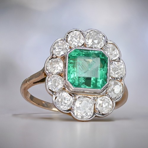 Art deco style emerald lab - deco,