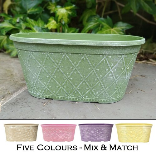 Plastic oval trough - plastic,