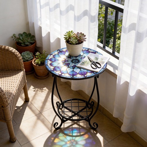 Mosaic outdoor side - outdoor, table