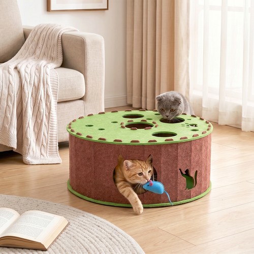 Cat tunnel bed - w/, paw