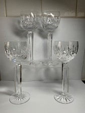 4 x TYRONE CRYSTAL HOCK WINE GLASSES