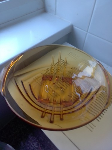 Stolzle amber glass - art, deco