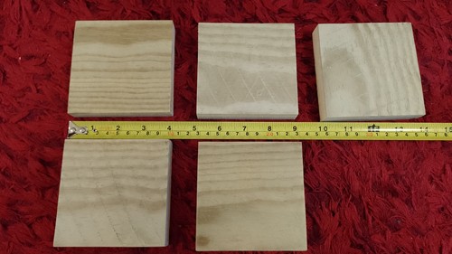 Wood square blanks - 5,