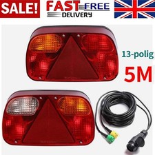 5M 13-pin Trailer Tail Lights Kit Truck Rear Lamp Indicator Lighting Wiring Kit.
