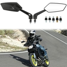 2pcs Black Motorcycle Rearview
