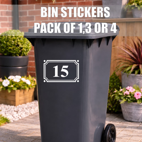 Personalised bin number - bin,