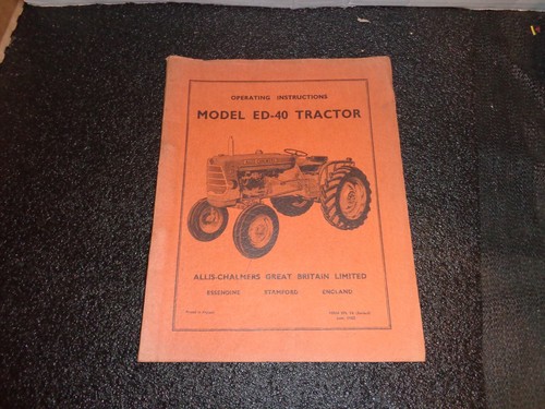 Allis chalmers model 40 - model, ed