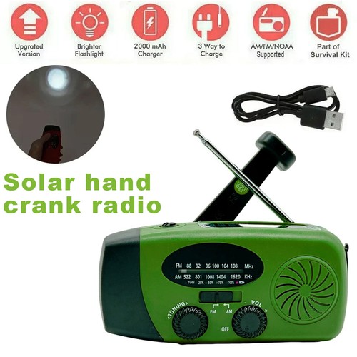 Portable dynamo wind - up, solar