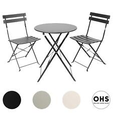 Outdoor Garden Furniture Patio Balcony Bistro Set Metal Table Chair Folding 3 PC