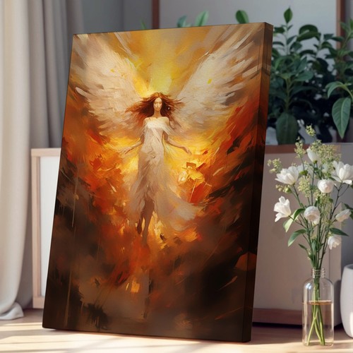 Angel abstract canvas wall art - abstract,
