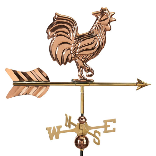Rooster copper weathervane - rooster,