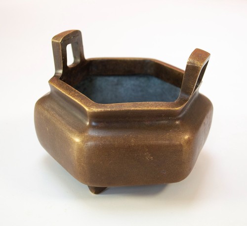 Antique hexagonal red - , copper
