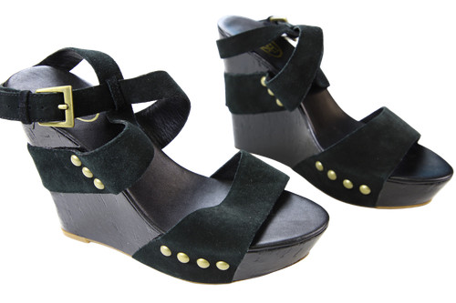 Ash women black suede - women's, wedge