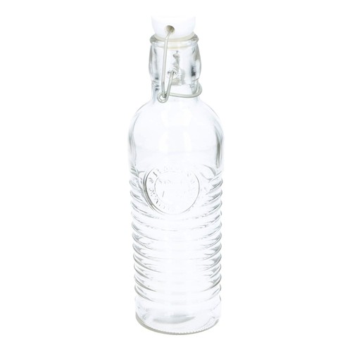 Litre clip top glass bottle - clip,