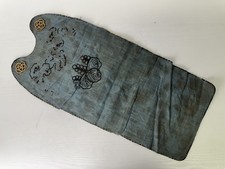 Y9378 YOROI Edo period Apron armor embroidery family crest Japan antique samurai