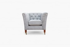 Laura Ashley Chatsworth Armchair, Orla Pale Steel