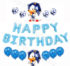Sonic The Hedgehog Shaped Foil Balloon Set 68cm x 48cm Birthday Party Decor UK