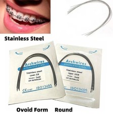 10pcs/Pack Dental Orthodontic Arch Wire Stainless Steel Round Ovoid Form