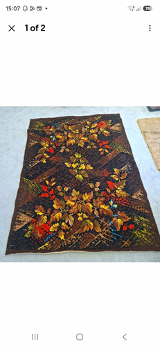 Vintage floral area rug - vintage,