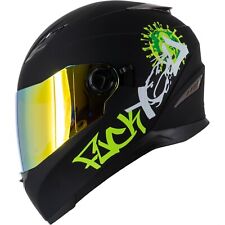 Motorcycle Helmet Sting F.You Green Sun Visor + Green Visor