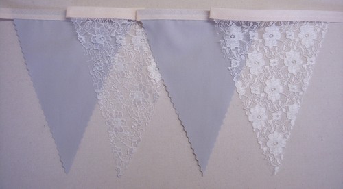 Vintage fabric bunting - vintage,