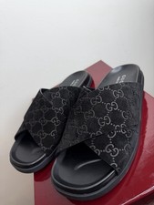 Gucci Mens Black Suede Leather