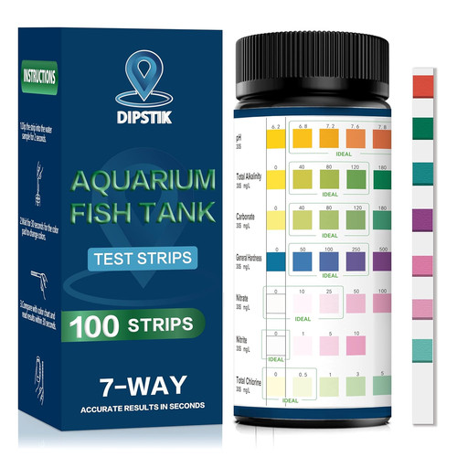 Aquarium test strips - strips,, 7-way