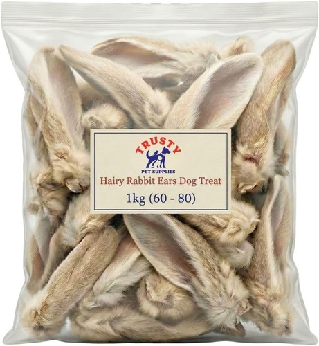 Natural hairy rabbit ears 1kg - ears,