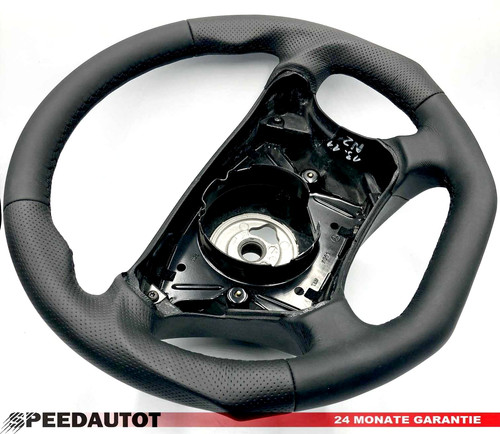 Flattened black steering - flattened, wheel