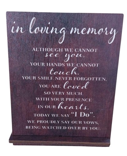 Loving memory rustic wooden - in,