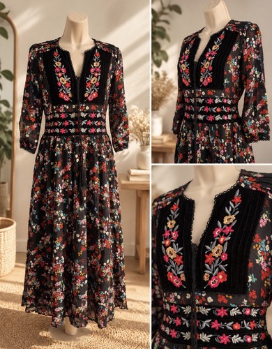 Rene derhy black floral - derhy,