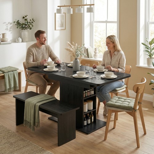 Homcom extendable dining - extendable,