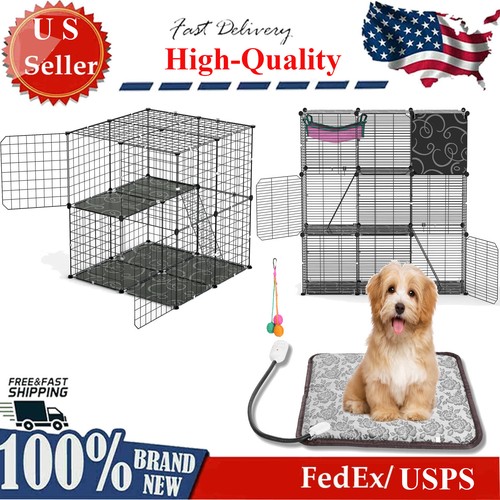 Tier metal cat cage house - 2/3-tier,