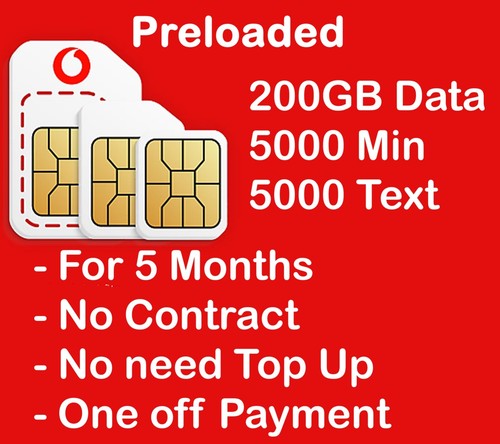 Vodafone preloaded sim - x,