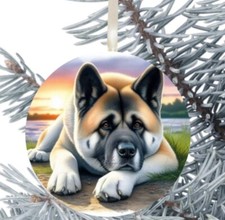 Akita Dog Hanging Bauble Gift Decoration Birthday Christmas 