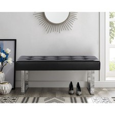 2-Seater Black Dining Bench