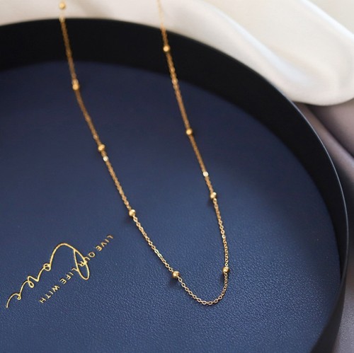 18ct gold plated beaded - gold-plated,