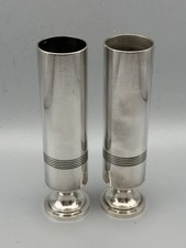 2x Modernist Silver Plated Bud