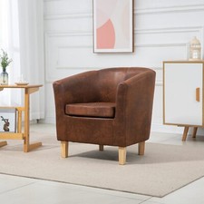 Faux Leather Tub Chair