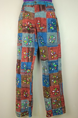 Patchwork casual trousers - patchwork,