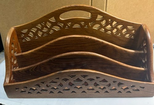 Vintage wooden letter rack - letter,