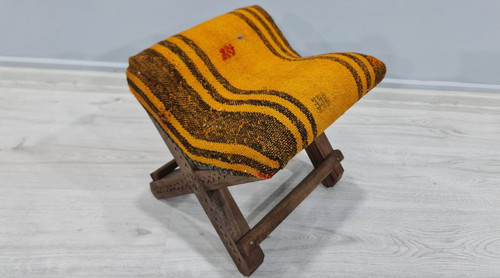 Wooden stool kilim - stool,,