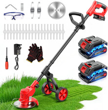 Cordless Strimmer with Wheels