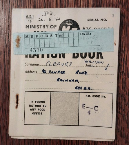 Ration book william cleaves - ration, book_